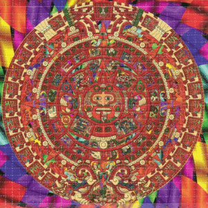 Maya Calendar Blotter Art (  150 LSD 300ug Psychedelic Print)– 100%